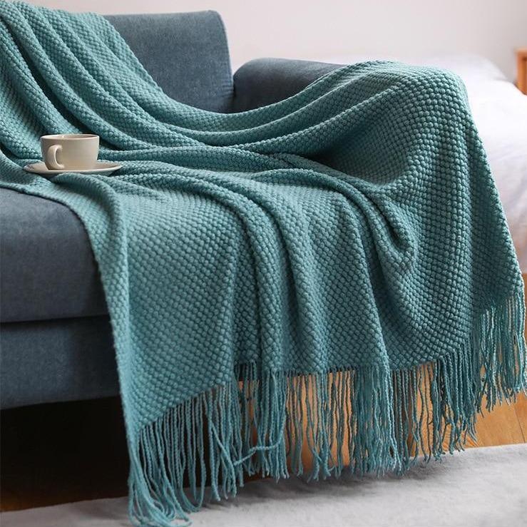 Miravique Blanket Iva Knitted Fringe Miravique Blanket