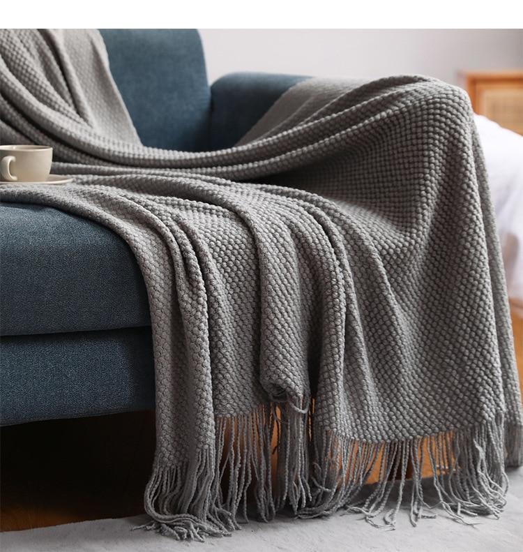 Miravique Blanket Iva Knitted Fringe Miravique Blanket