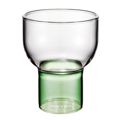 Colored Crystal Half Moon Drinkware