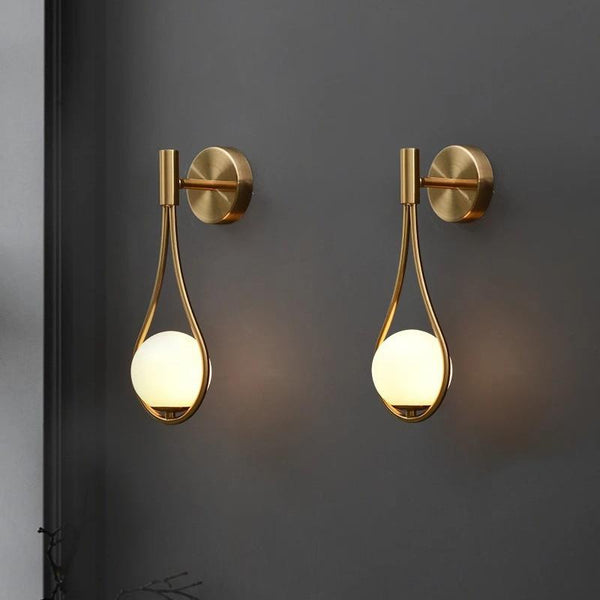 Miravique Frosted Glass Globe Wall Sconce