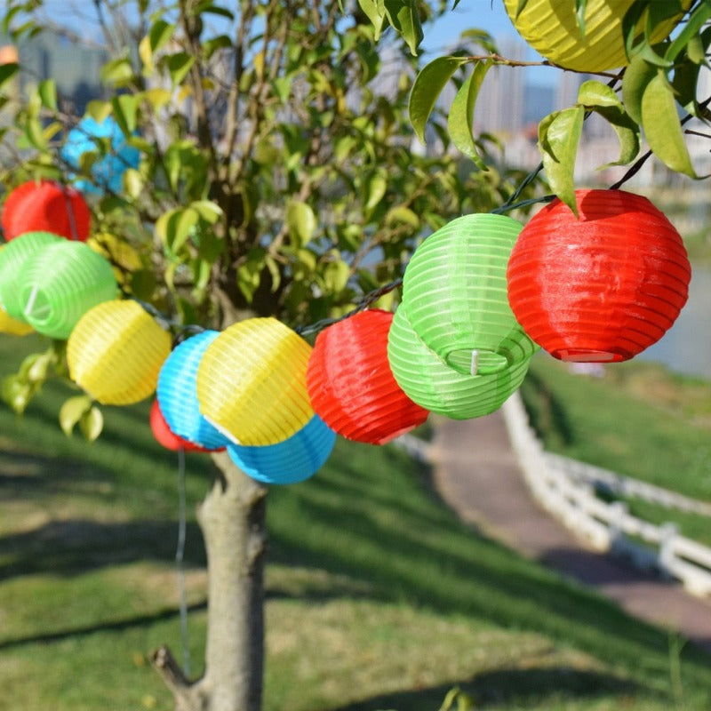 Miravique Powered Outdoor Lantern String Lights