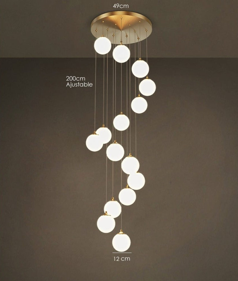 Miravique Frosted Globe Chandelier