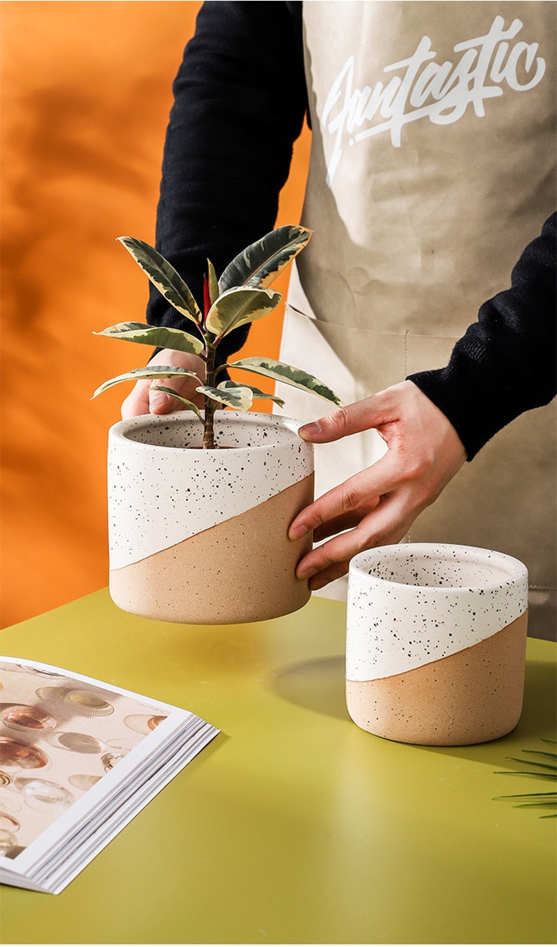 Sanctuary Linen Ceramic Planter