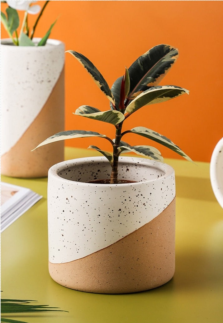 Sanctuary Linen Ceramic Planter