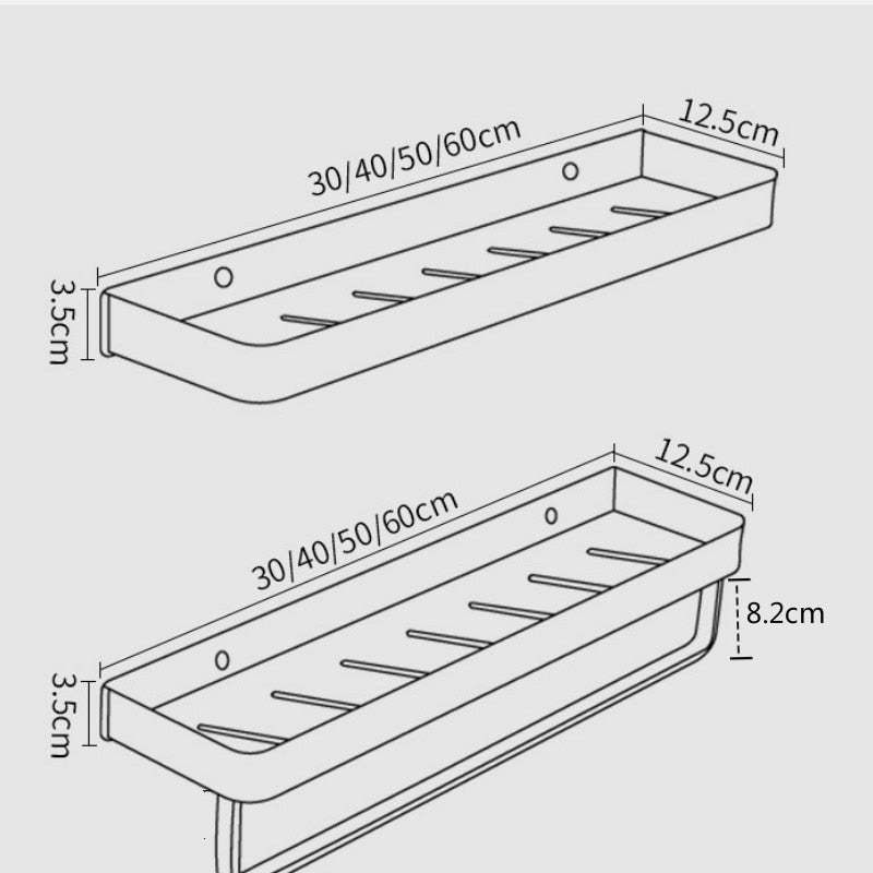 No-Drill Wall-Mounted Shower Shelf