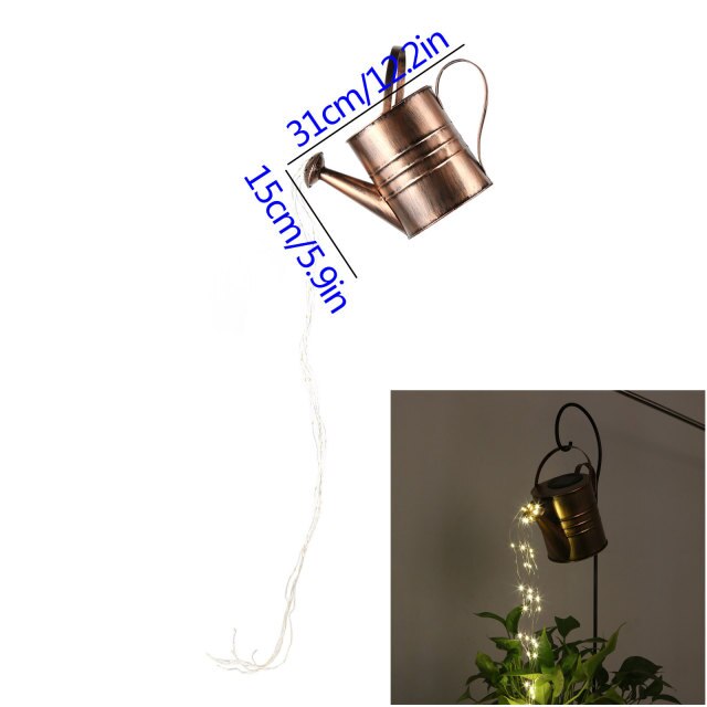 Solar Watering Can with Cascading Lights