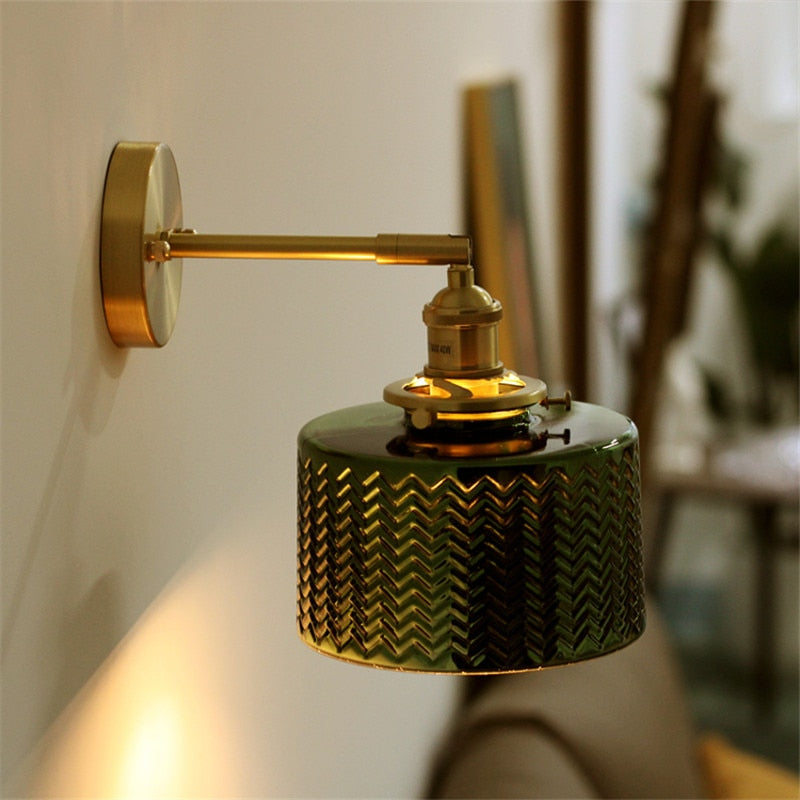 Miravique Green Glass Wall Sconce