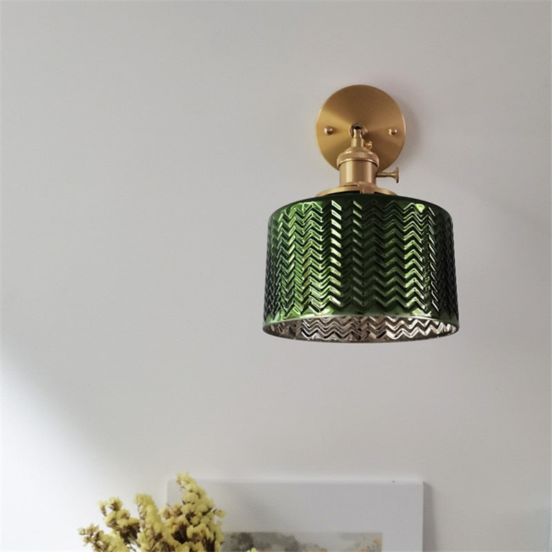 Miravique Green Glass Wall Sconce