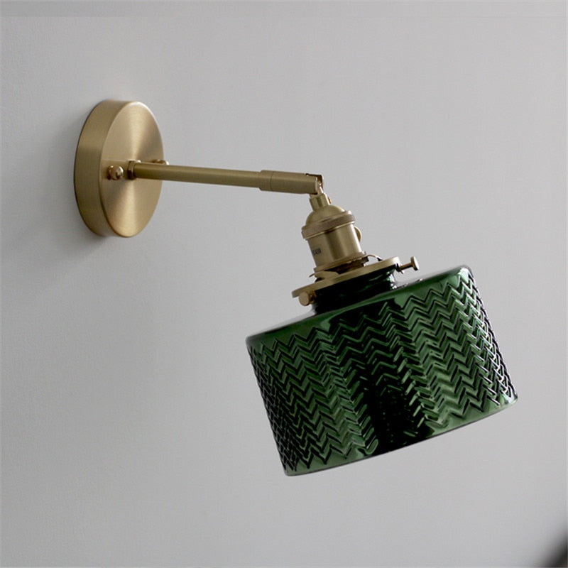 Miravique Green Glass Wall Sconce