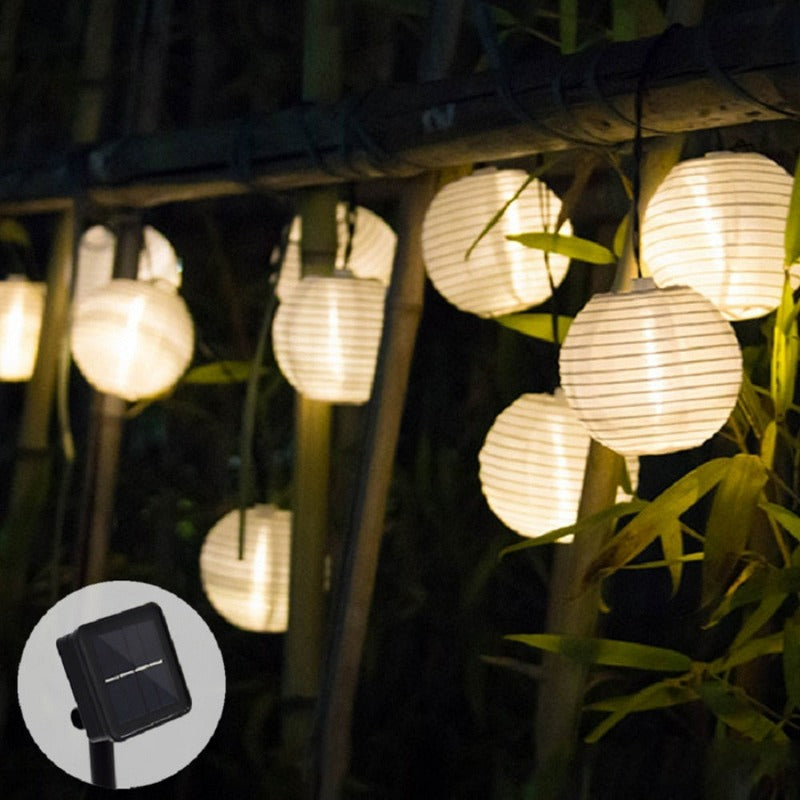 Miravique Powered Outdoor Lantern String Lights