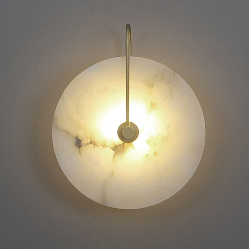 Miravique White Marble Wall Sconce