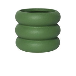 Round Rolls Ceramic Plant Pot - Final Sale