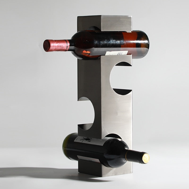 Miravique Curves Metal Table Wine Rack & Bottle Holder