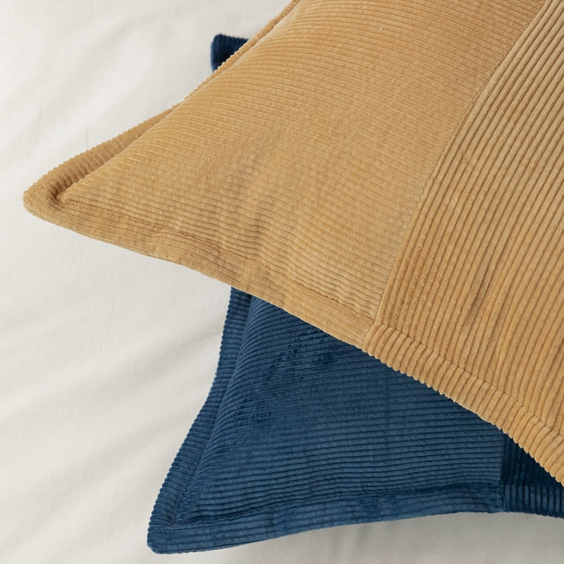 Contrast Twill Solid Pillow Cover