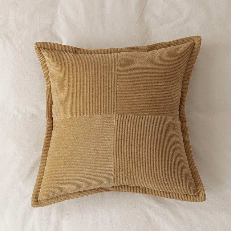 Contrast Twill Solid Pillow Cover