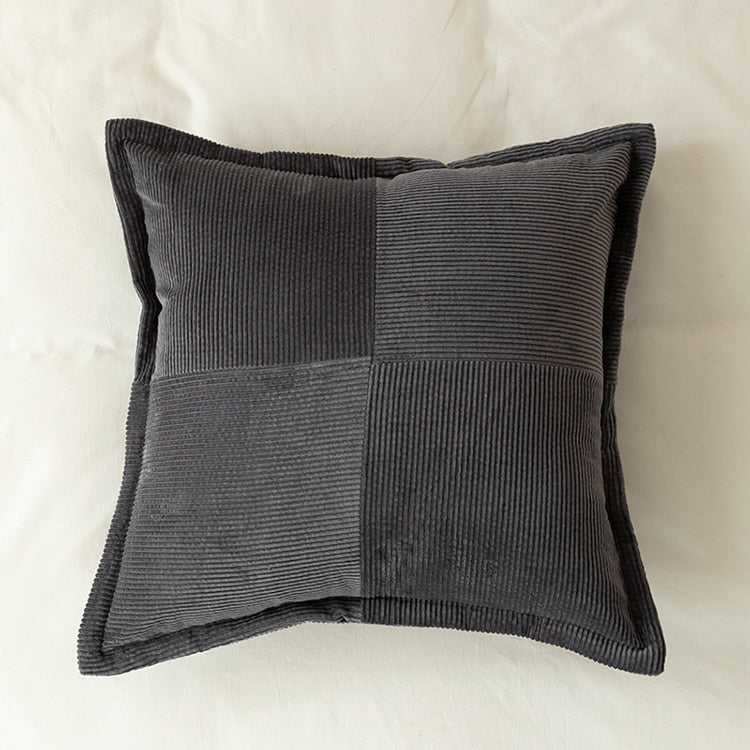 Contrast Twill Solid Pillow Cover