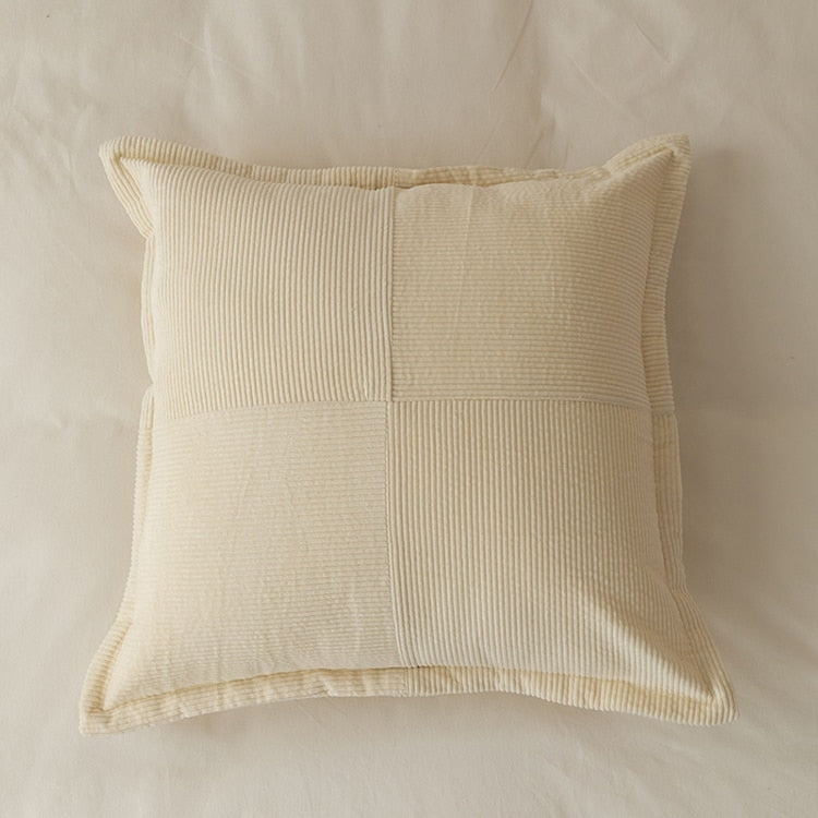 Contrast Twill Solid Pillow Cover