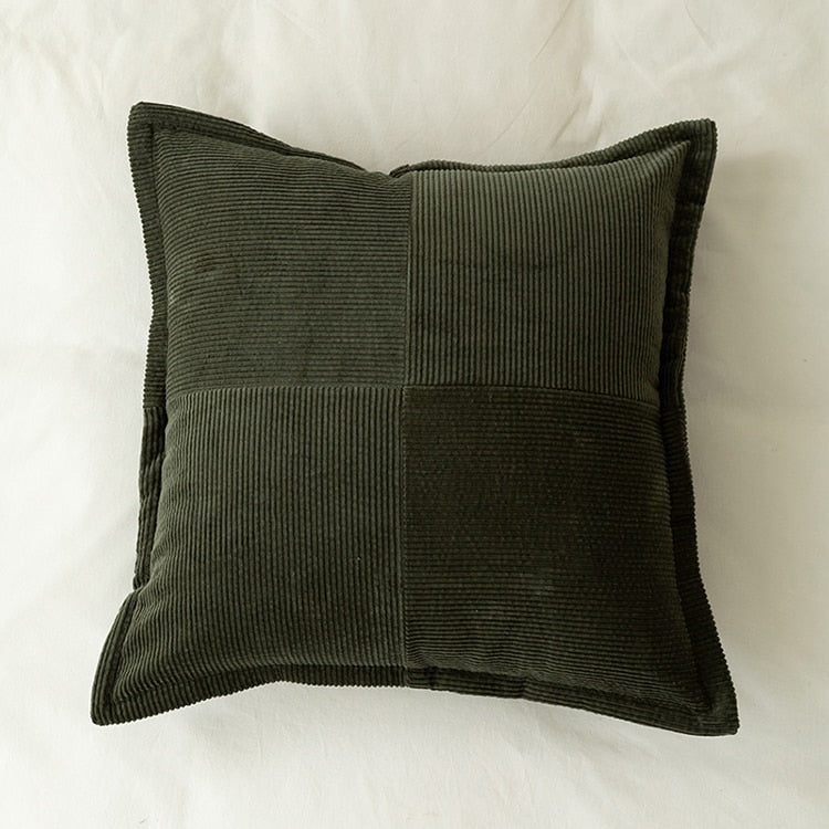 Contrast Twill Solid Pillow Cover