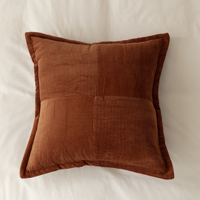 Contrast Twill Solid Pillow Cover