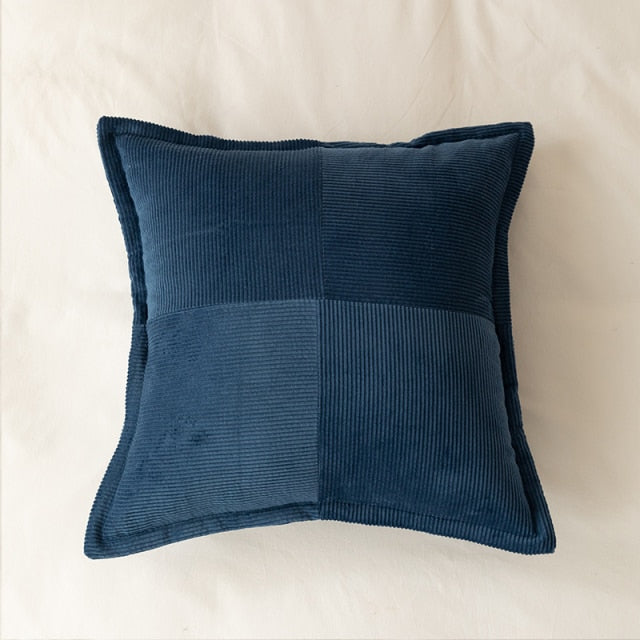 Contrast Twill Solid Pillow Cover