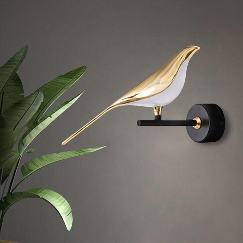 Magpie Bird Modern LED Wall Lamp – Adjustable Luxury LED Light for Bedrooms, Living Rooms & More