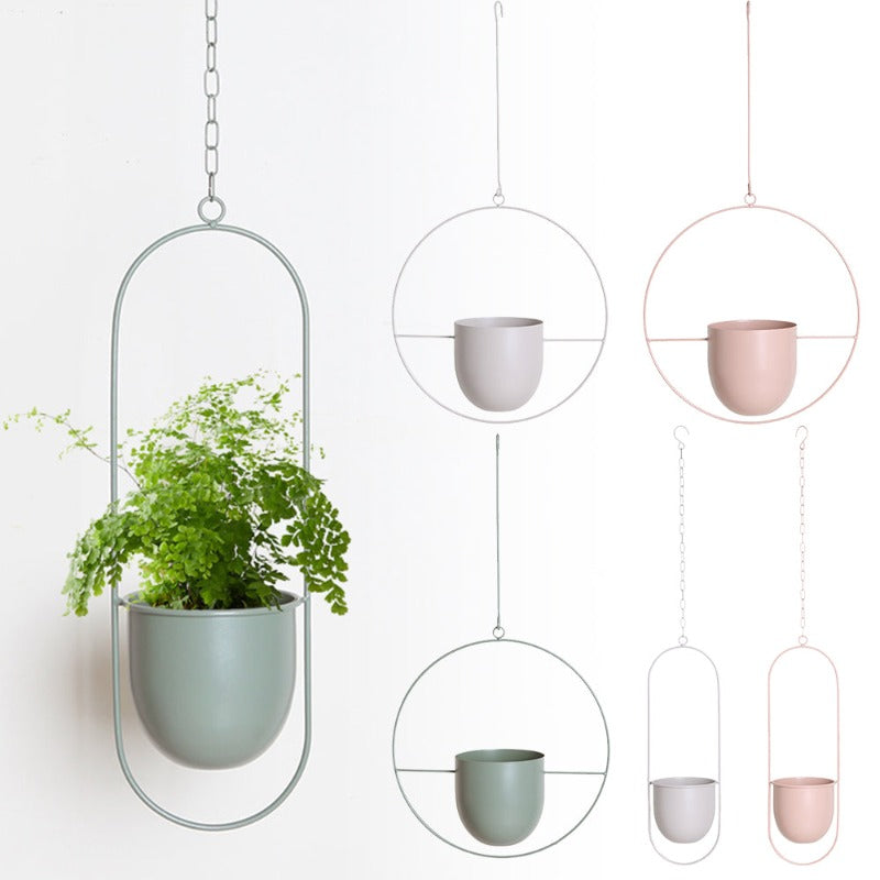 Pastel Vivienne Hanging Metal Planter Pot Holders