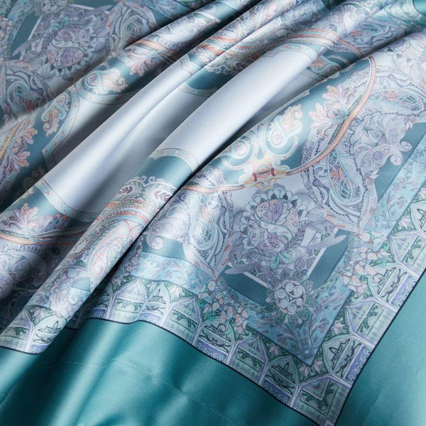 Miravique Ocean Inspired Printed Silky Egyptian Cotton Bedding Set