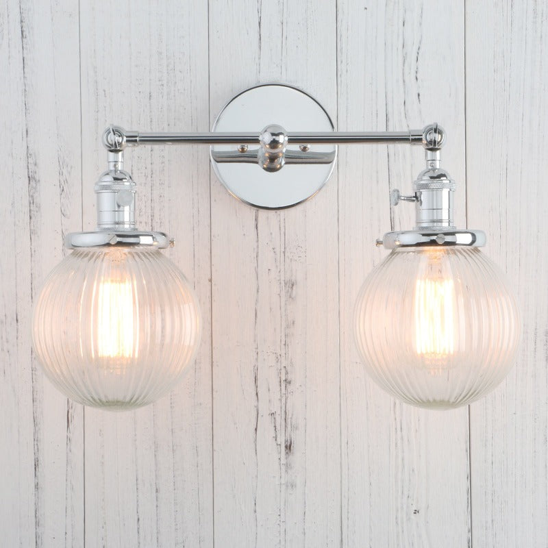 Miravique Glass Two-Bulb Wall Sconce