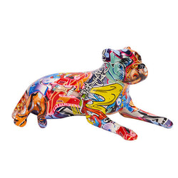 Miravique Pit Bull Graffiti Painted Statue