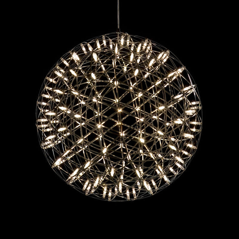 Orbital LED Hanging Pendant Lamp – Modern Stainless Steel Light Fixture with LED Bulbs