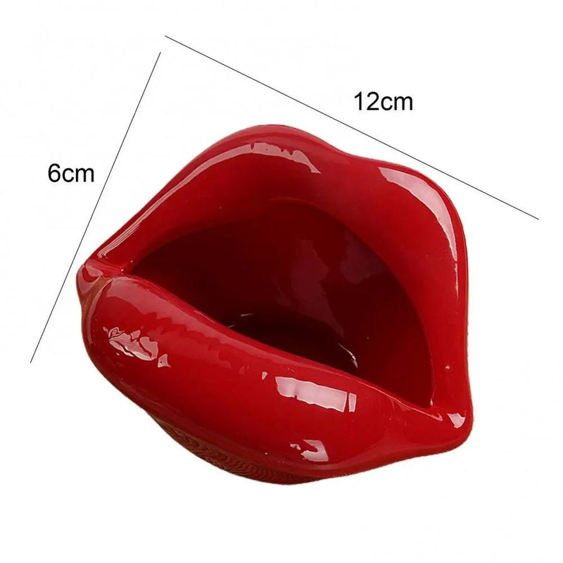 Cartoon Lips Ceramic Ashtray