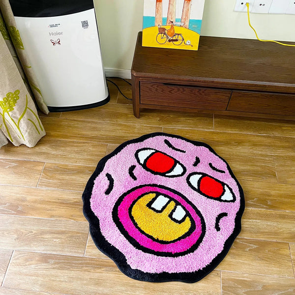 Quirky Cherry Bomb Pink Tufted Rug