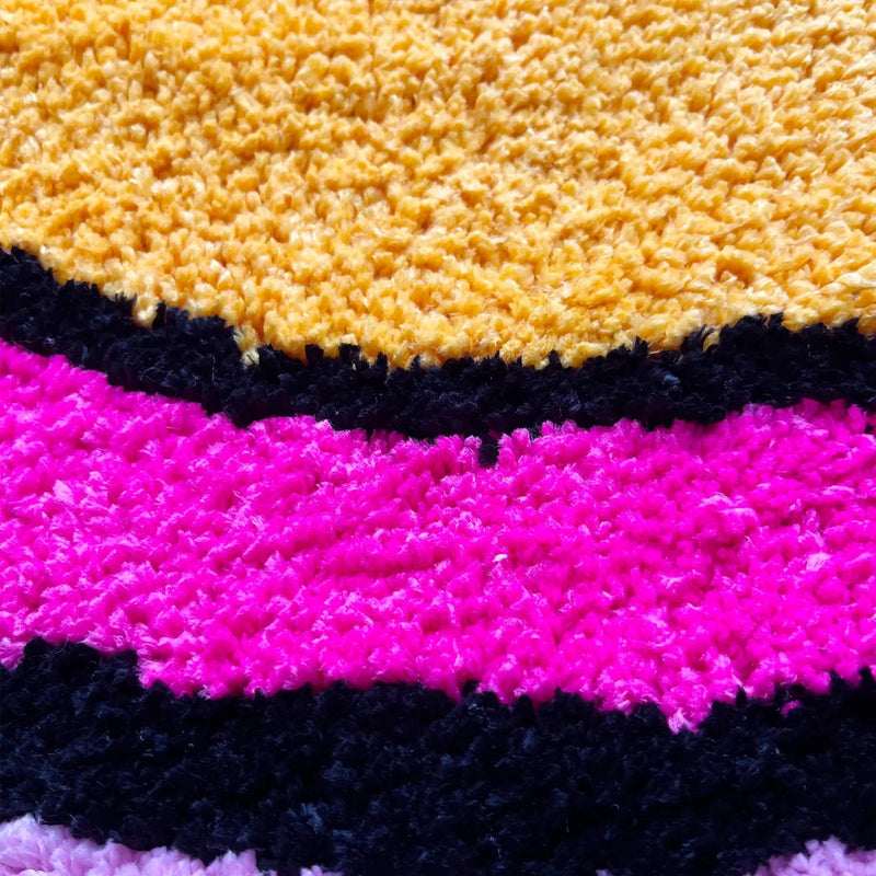 Quirky Cherry Bomb Pink Tufted Rug