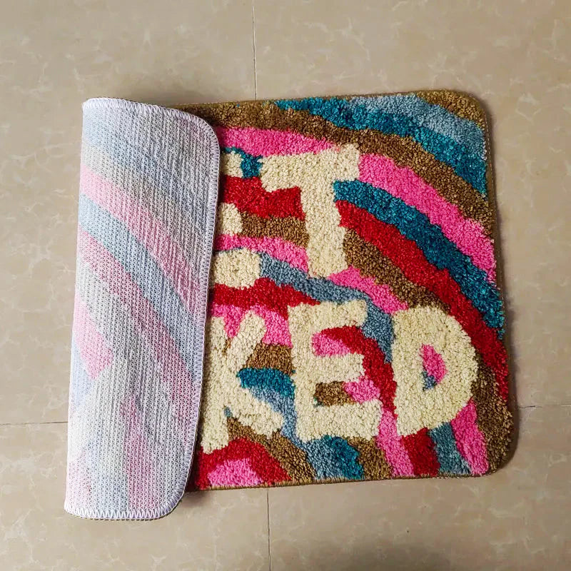 Get Naked Rainbow Tufted Bath Mat