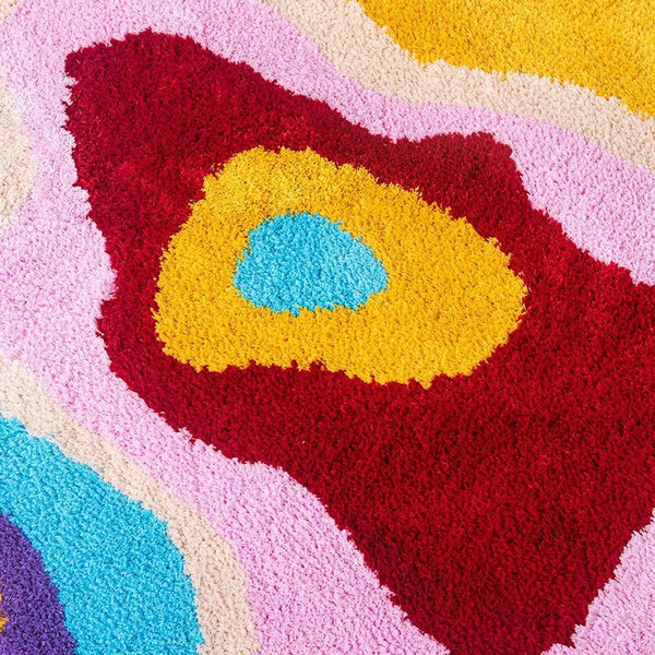 Retro Design Psychedelic Tufted Rug