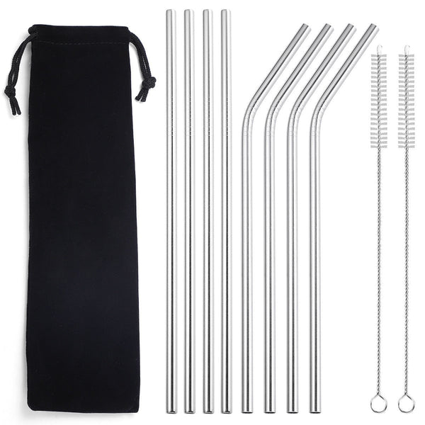 Reusable Metal Drinking Straws (8pc)