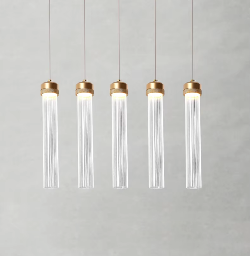 Ripple Drop Tube LED Pendant & Chandelier Light