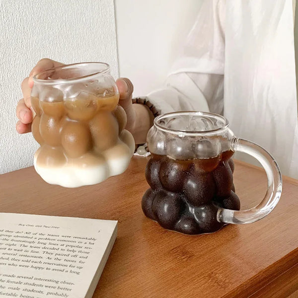 Minimalist Transparent Grape Glass Bubble Mug