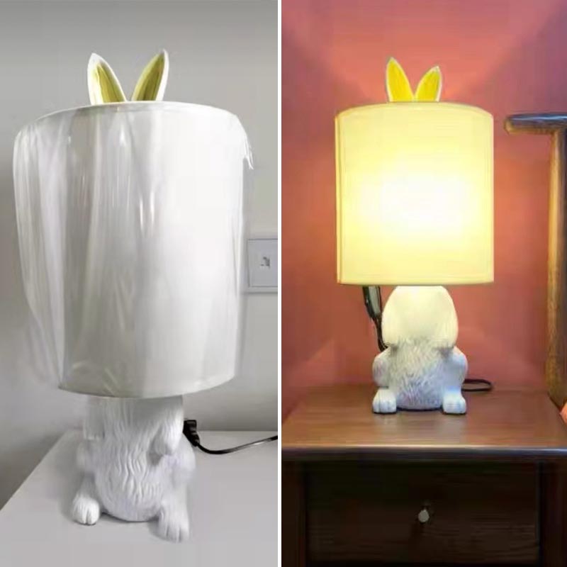 Miravique Cast Resin Rabbit Table Lamp