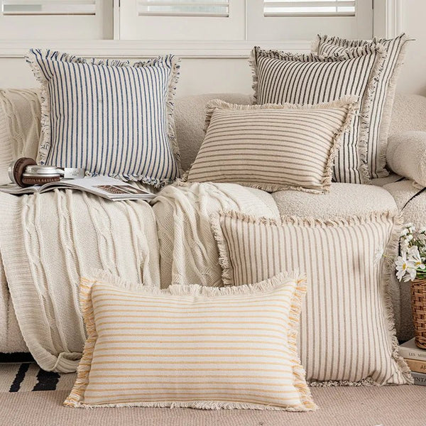 Striped Jacquard Cushion Cover