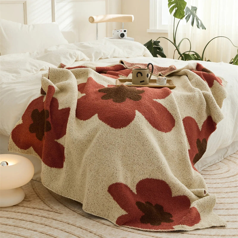 Super Soft Cosy Floral Pattern Blanket