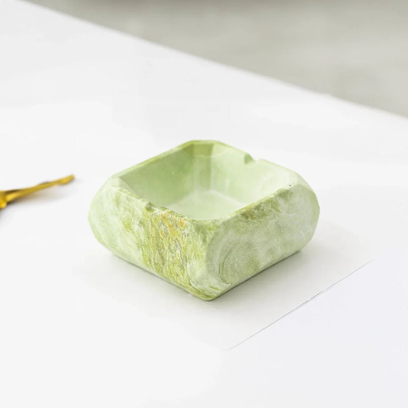 Textured Marble Effect Ceramic Ashtray