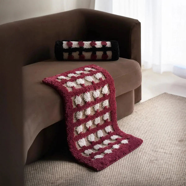 Thick Checked Tufted Bathroom Mat