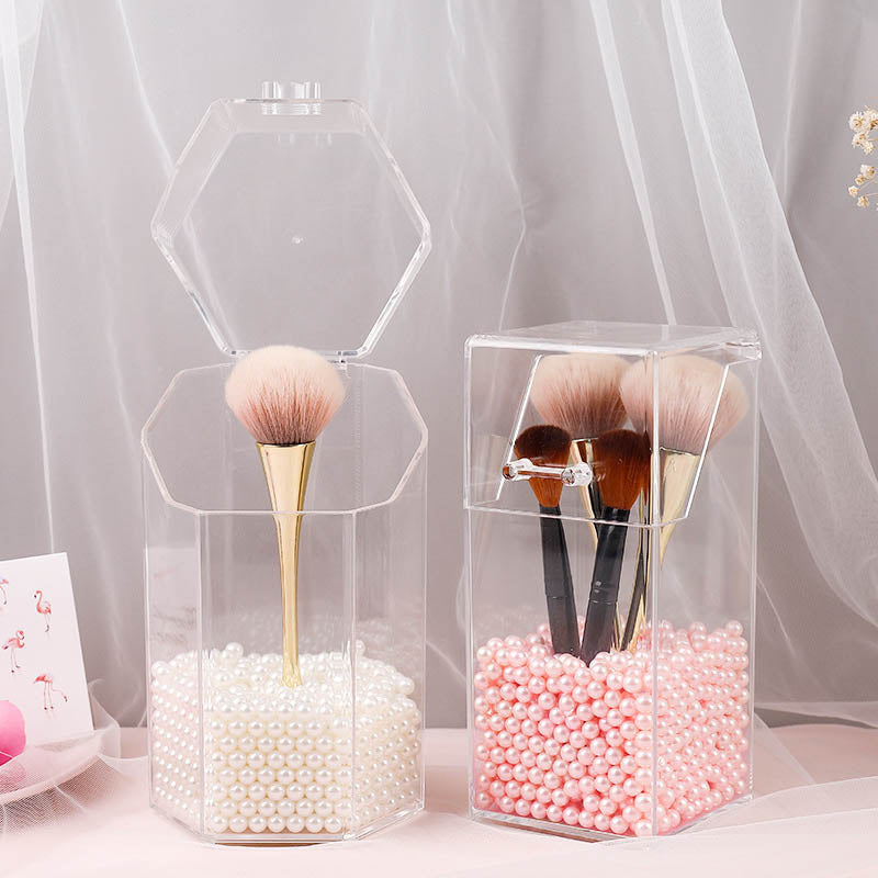 Pearl Beads Makeup Brush Organizer