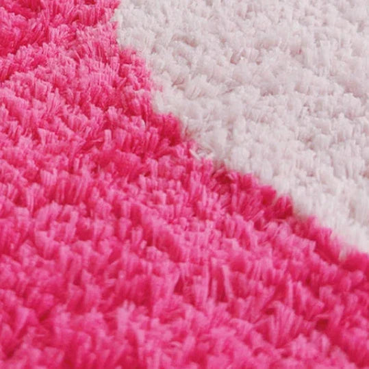 Pink Wave Tufted Runner Rug