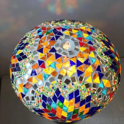 Turkish-Style Mosaic Stained Glass Pendant Light