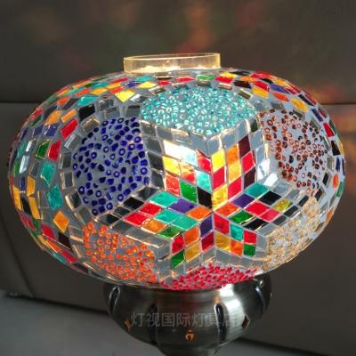 Turkish-Style Mosaic Stained Glass Pendant Light