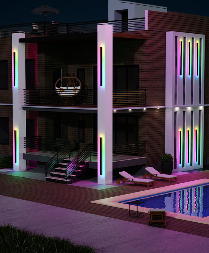 Miravique Wall LED Light Waterproof Outdoor/Indoor (RGB)