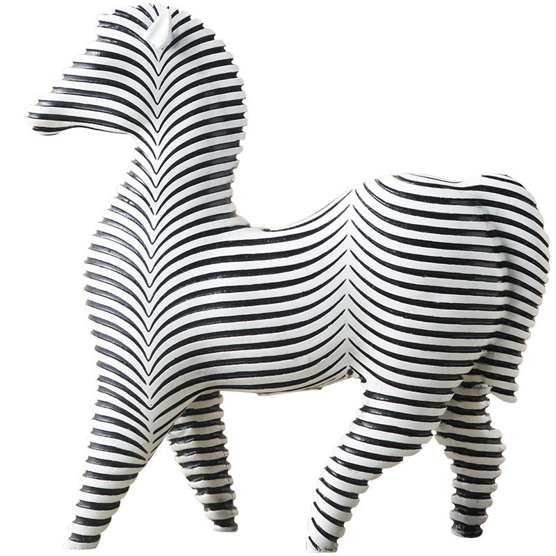 Nordic Black and White Animal Decorative Figurines