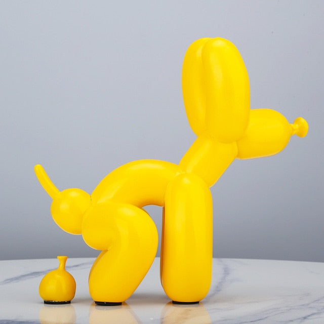 Balloon Dog Pooping Statue